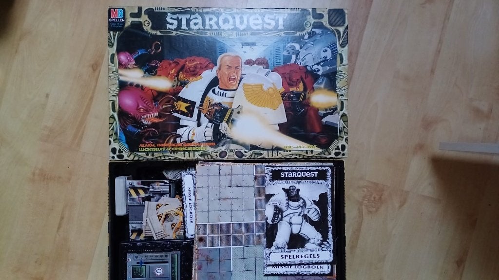 bordspellen Starquest basis + Missie Durfal MB, Een of twee spelers, Ophalen of Verzenden, Zo goed als nieuw, MB spellen