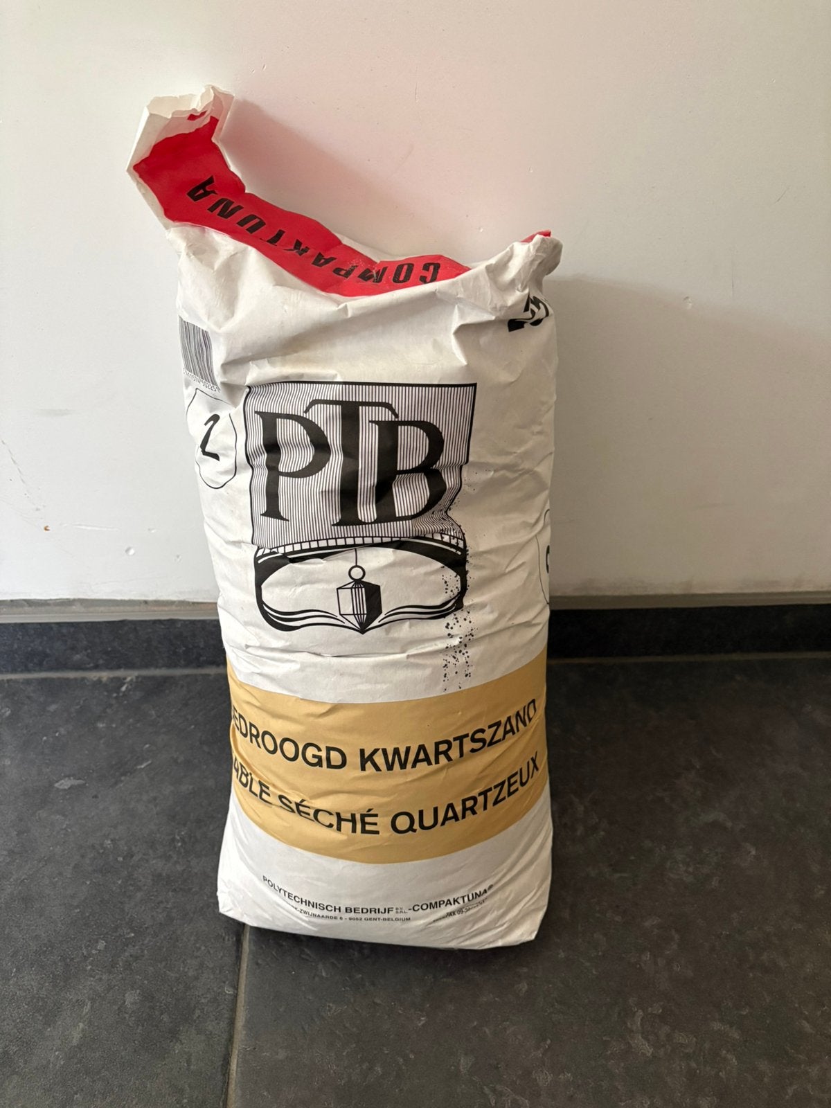 PTB gedroogd kwartszand - Compaktuna, Enlèvement