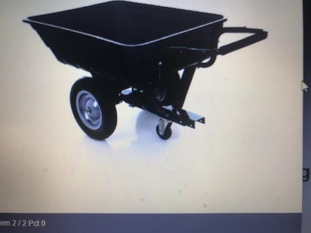 kiepaanhangwagen voor zitmaaier of quad of handkar, Tuin en Terras, Ophalen, Gebruikt