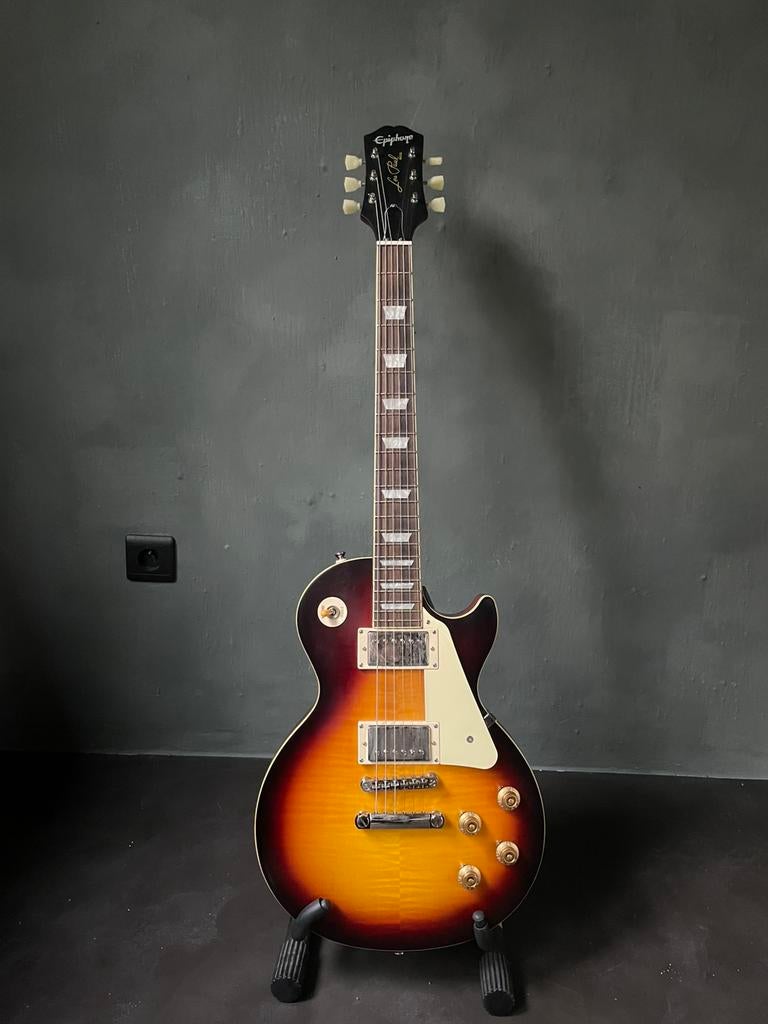 Epiphone 1959 Les Paul (Inspired by Gibson) –Aged Dark Burst, Musique & Instruments, Enlèvement, Comme neuf, Solid body, Epiphone