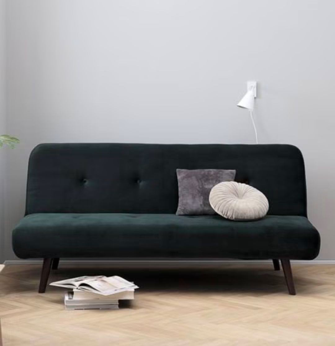Canapé convertible lit vert émeraude, Moins de 75 cm, Moins de 150 cm, Enlèvement, Scandinave