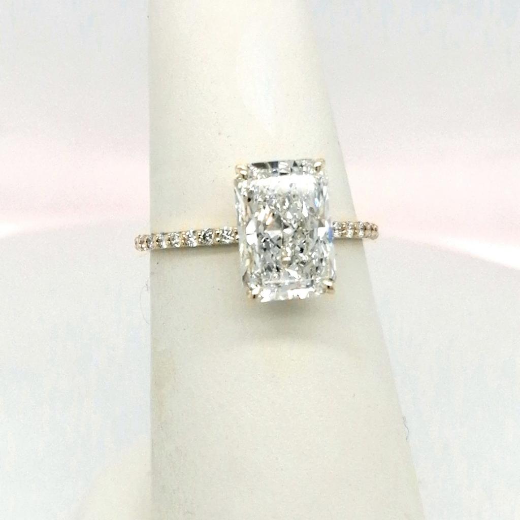 NIEUWE!! Geelgouden ring14 kt met lab-grown hoofddiamant, Ophalen, Geel, Nieuw, Goud