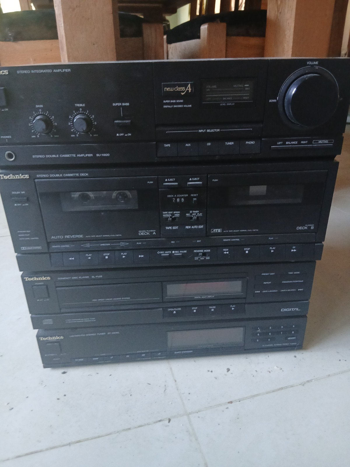 Technics SU-X920 Midi-Stereosysteem (Vintage jaren '90) – Br, TV, Hi-fi & Vidéo, Enlèvement, Deck cassettes ou Lecteur-enregistreur de cassettes