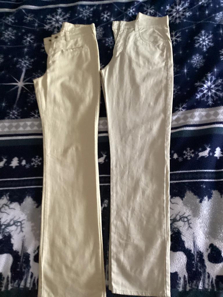 2 lichtkleurige damesbroeken, Enlèvement, Porté, Taille 38/40 (M), Autres couleurs