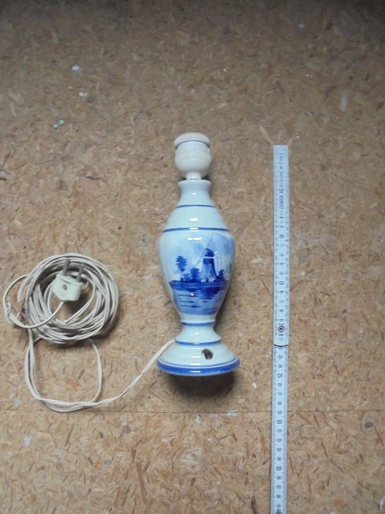 Delfts blauwe vaas, tafellamp, Holland, Ophalen