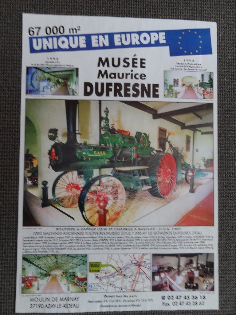 affiche Musée Maurice Dufresne, machinerie agricole, Publicité, Rectangulaire vertical, Utilisé, Affiche ou Poster pour porte ou plus grand