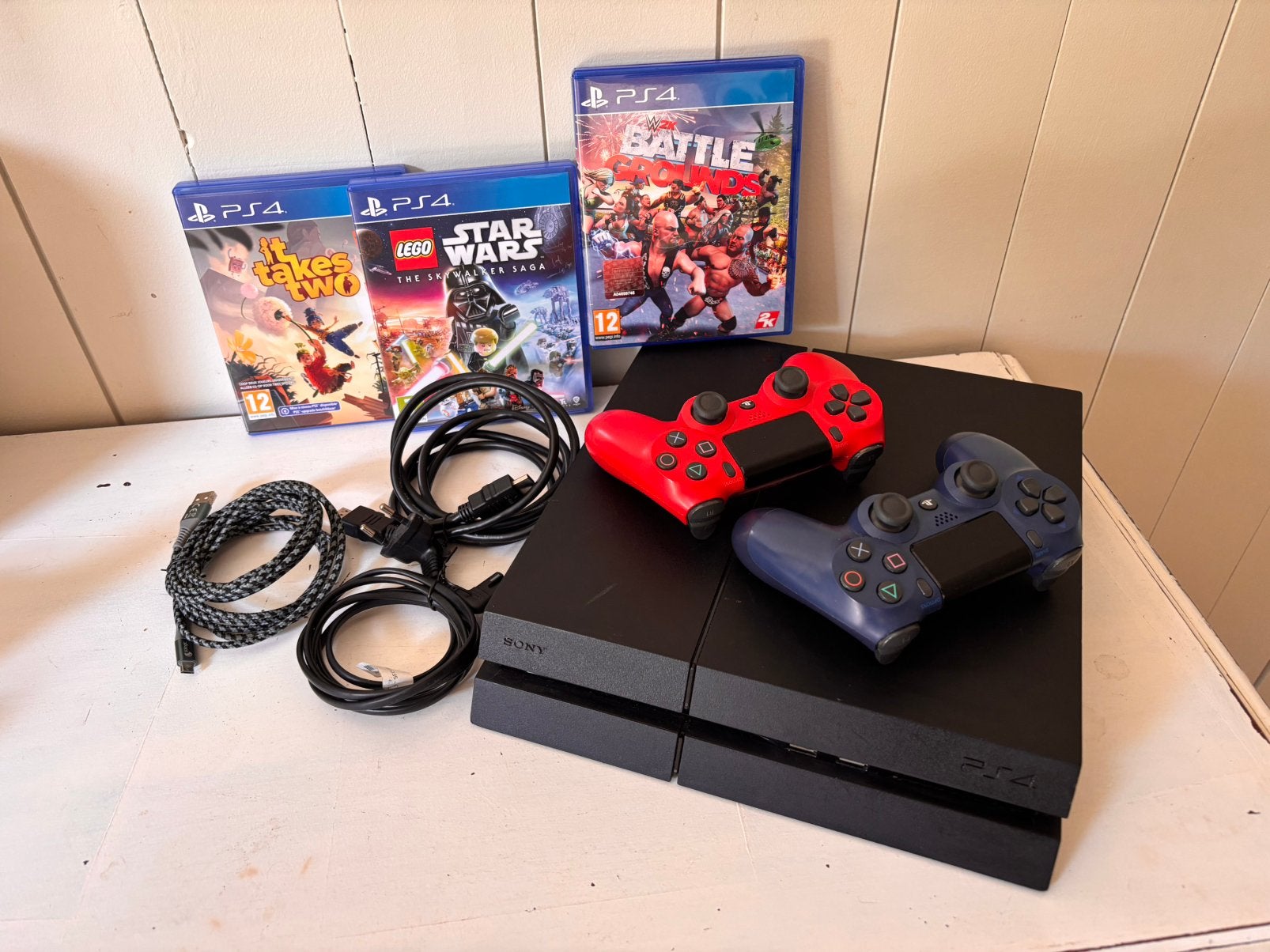 PS4 - controllers, kabels en games, Games en Spelcomputers, Spelcomputers | Sony PlayStation 4, Ophalen, Gebruikt
