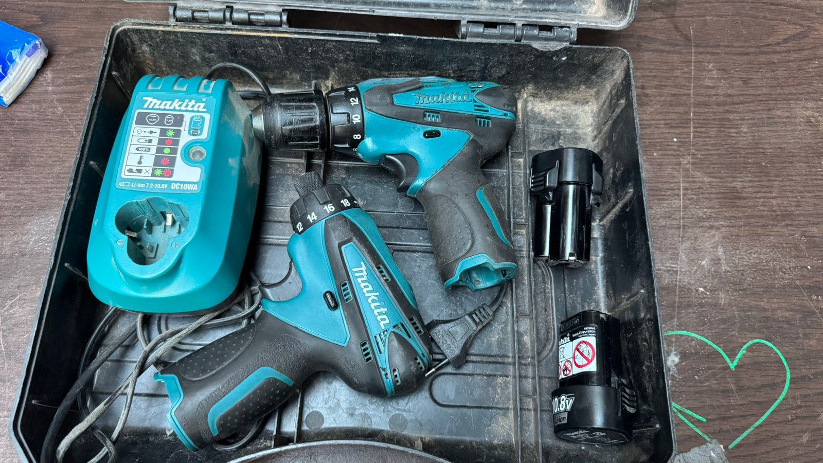 Makita 10.8v set, Ophalen, Gebruikt, Variabele snelheid, Boor- en Schroefmachine