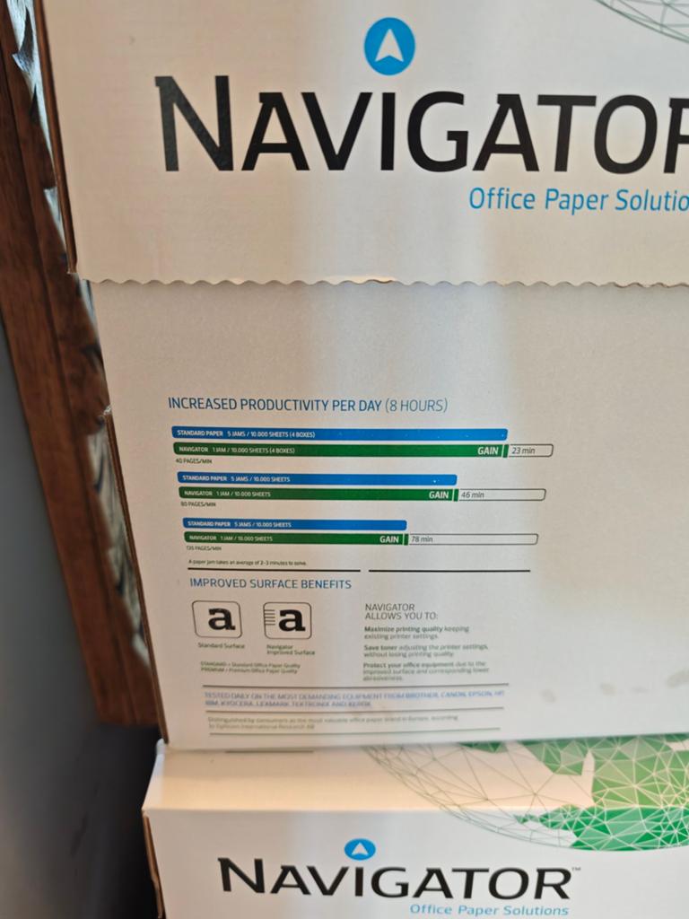 Rames de papier A3 blanc Navigator 80g, Divers, Fournitures scolaires