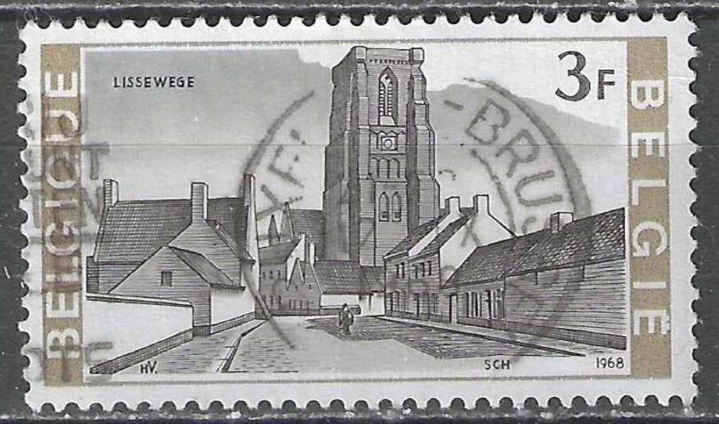 Belgique 1968 - Yvert/OBP 1467 - Église de Lissewege (ST), Timbres & Monnaies, Envoi, Affranchi, Oblitéré