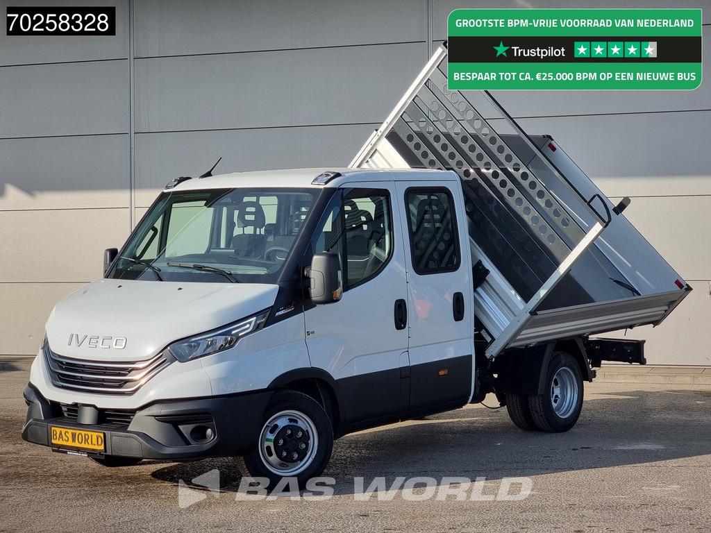 Iveco Daily 35C21 BPM VRIJ! 3-Zijdige Kipper Dubbel Cabine 2, Auto's, Stof, Euro 6, 4 cilinders, Iveco