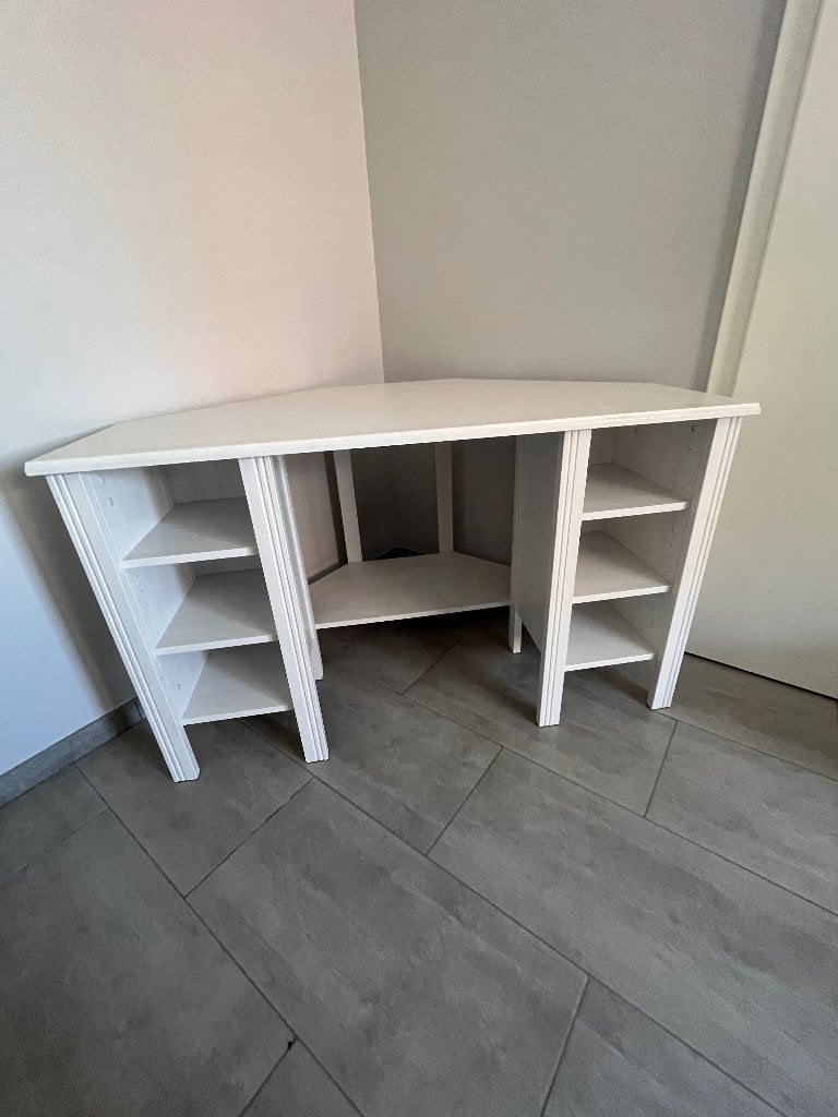 Bureau d'Angle, Comme neuf, IKEA, Blanc, Enlèvement