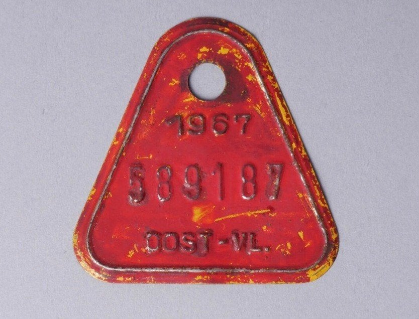 Gevraagd fietsplaatje 1967, Fietsen en Brommers, Overige Fietsen en Brommers, Ophalen of Verzenden, Gebruikt