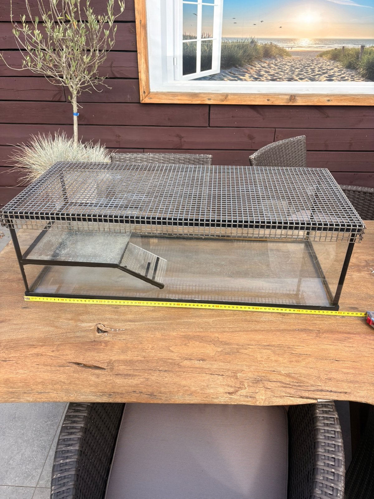 Terrarium of aquarium, Dieren en Toebehoren, Ophalen, Gebruikt, 75 tot 110 cm, Minder dan 60 cm