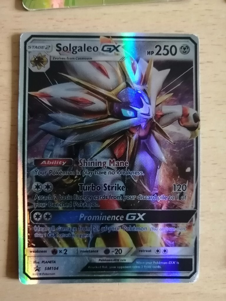 Carte Pokémon Solgaleo GX SM104 HP250, Enlèvement ou Envoi