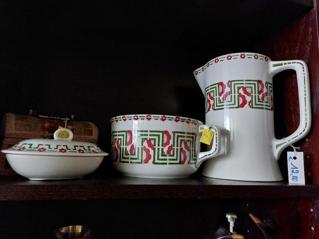 Garniture de commode porcelaine de Nimy, Enlèvement ou Envoi