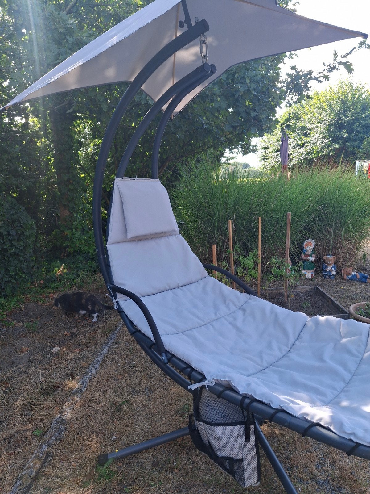 Hangstoel Elaria met zonnedak, Tuin en Terras, Ophalen of Verzenden