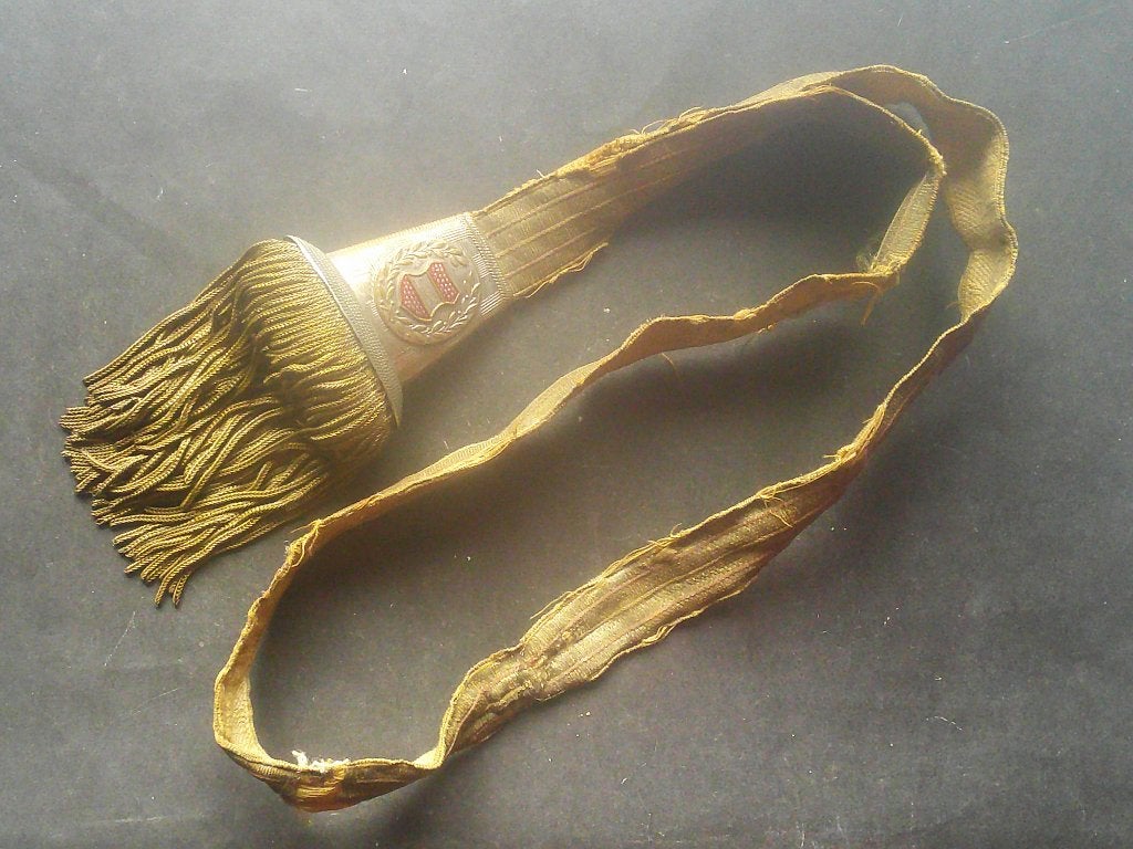 Dragonne autrichienne en cannetille & métal pour sabre 19e, Collections, Envoi, Armée de terre, Épée ou sabre