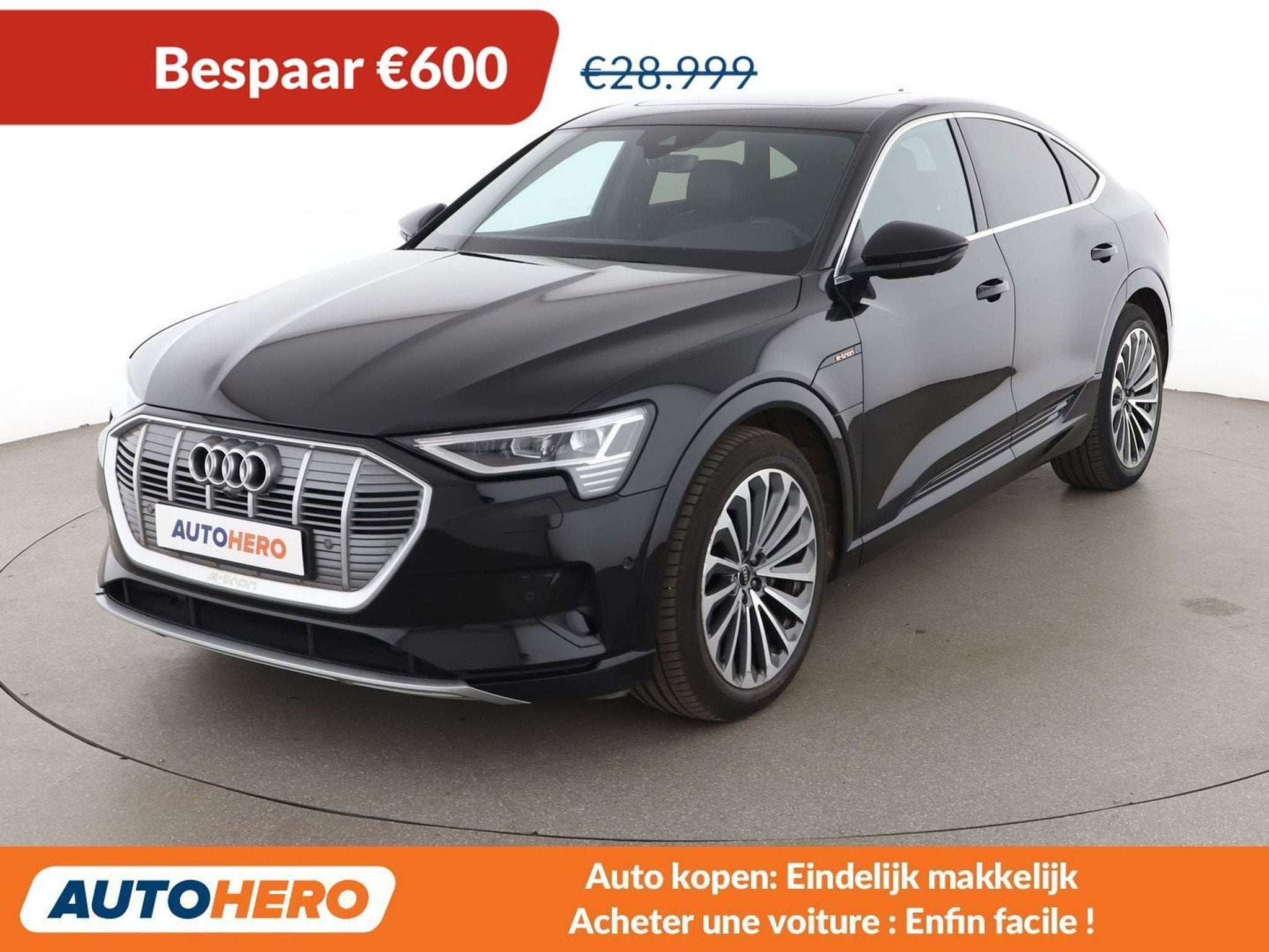 Audi e-tron 55 quattro advanced (automatique), Cuir, Achat, 4 portes, Noir