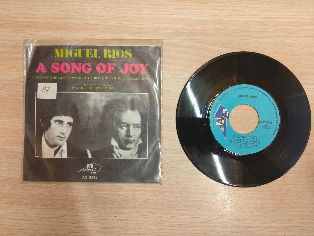 Vinyles 45 tours – Miguel Rios – A Song Of Joy., Enlèvement ou Envoi, Pochette photo, 7 inch, 1970 - 1979