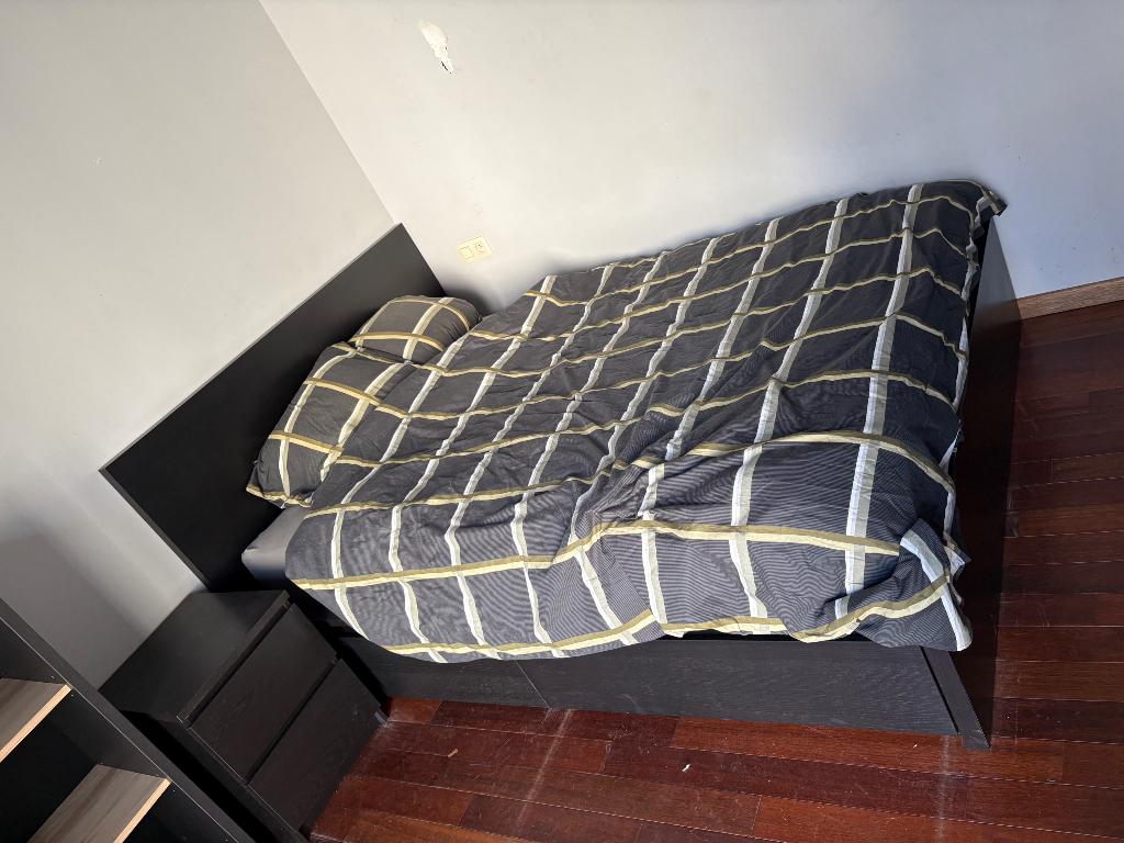Ikea Malm bedframe, Queen size, Enlèvement, 200 cm, Bois