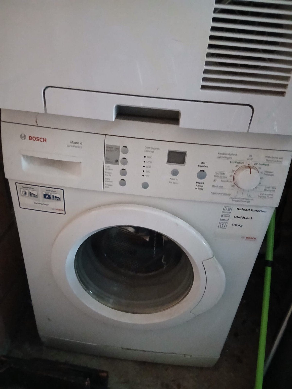 wasmachine en droogkast te koop beide van Bosh, Ophalen, Zo goed als nieuw