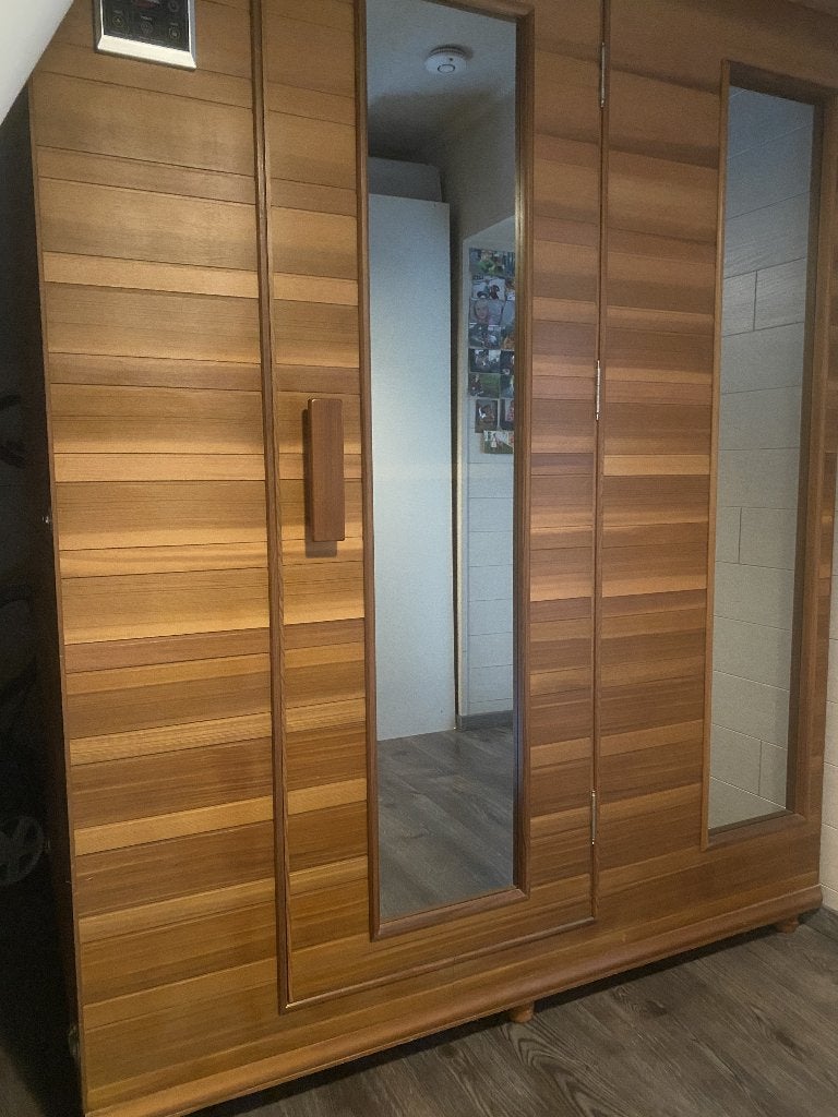 Infrarood sauna Health Mate 3 pers, Ophalen, Zo goed als nieuw, Infrarood, Complete sauna