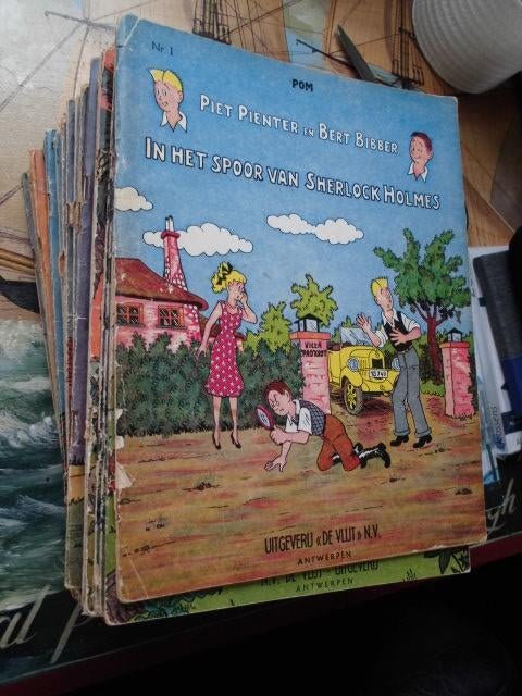 Piet Pienter Bert Bibber, nietjes strips, geen 1ste drukken, Plusieurs BD, Enlèvement ou Envoi, Utilisé, POM
