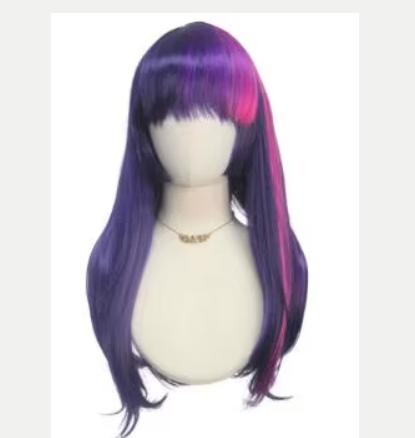 Anime cosplay pruik roze paars stijl haar synthetisch