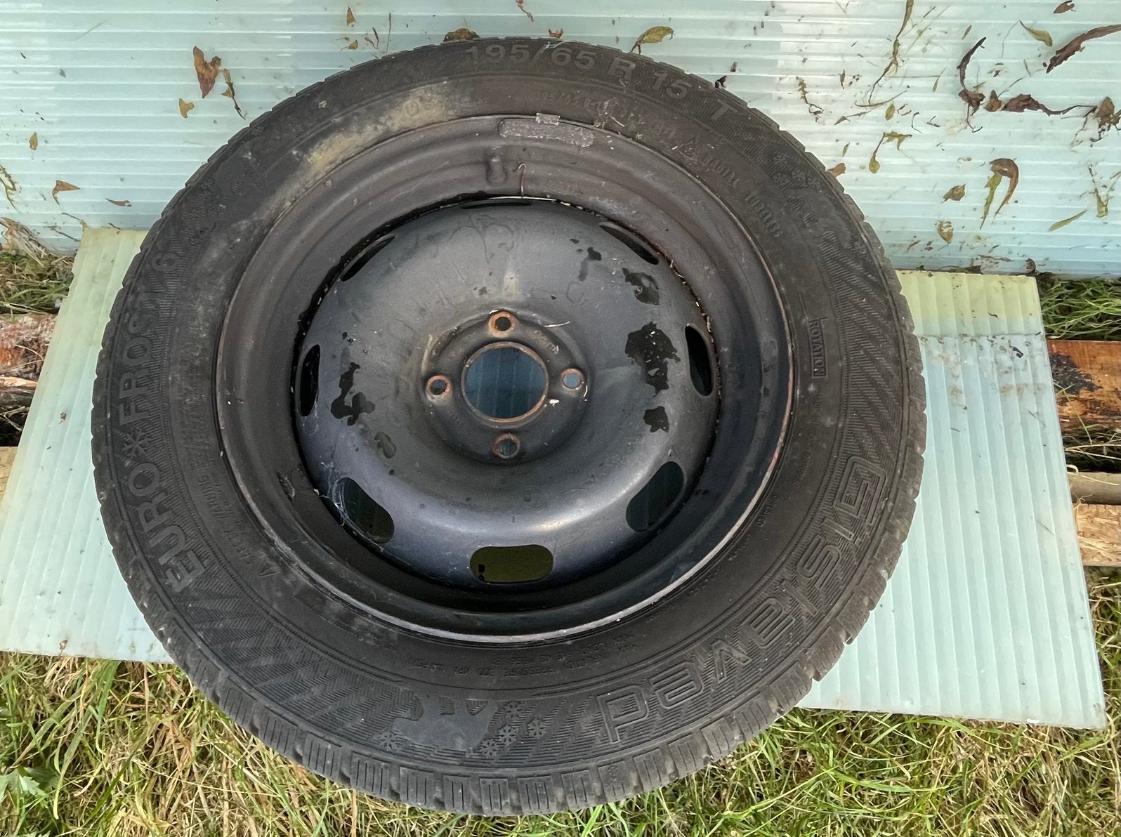 195/65 R 15 T winterband + velgen, Auto diversen, Ophalen of Verzenden, Zo goed als nieuw