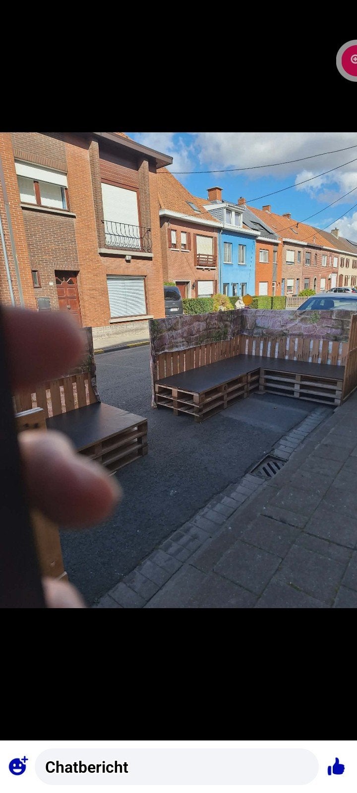 Terras in palletten, Ophalen