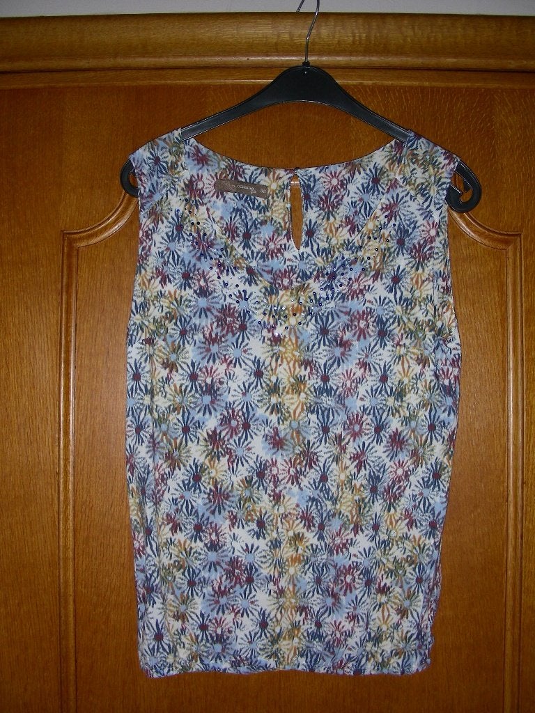 Zomerbloes zonder mouwen, Comme ça, maat 38 prima staat, Maat 38/40 (M), Blauw, Zo goed als nieuw, Comme ça