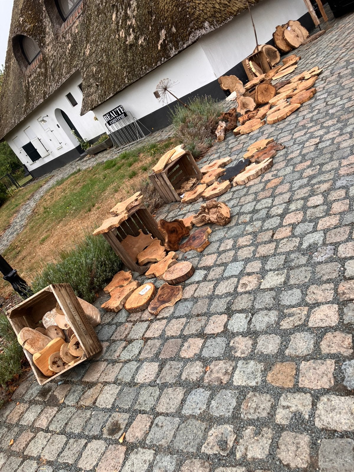 Lot boomschijven grschuurd + acacia hout stammen, Tuin en Terras, Ophalen, Zo goed als nieuw, Planken