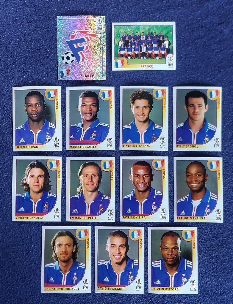 13 versch. Panini stickers voetbal ' WK 2002 - Frankrijk ', Ophalen of Verzenden, Nieuw, Meerdere stickers