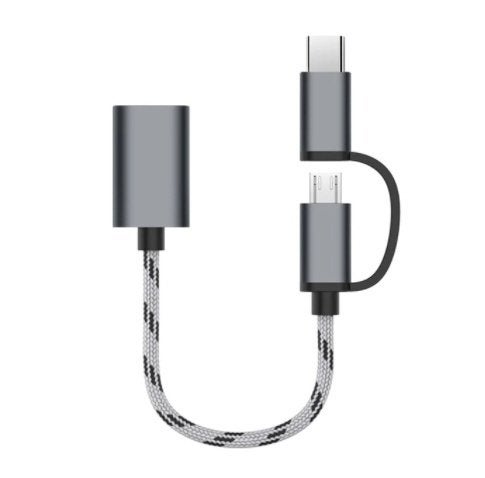 Câble USB 3.0 OTG vers micro USB et USB-C,  17 cm, Micro-USB, Enlèvement ou Envoi, Neuf