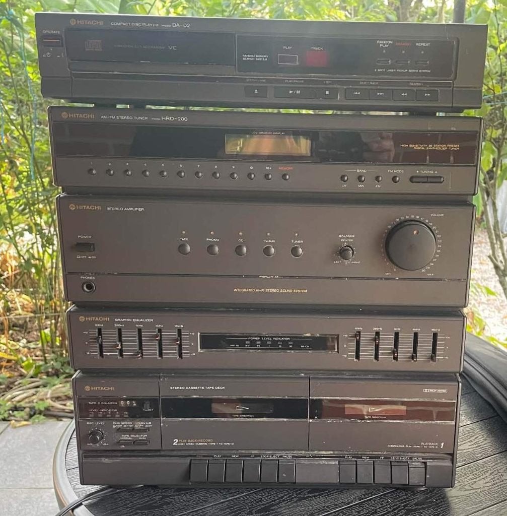 HITACHI HIFI-systeem model HRD 200, Audio, Tv en Foto, Ophalen, Gebruikt, Cassettedeck