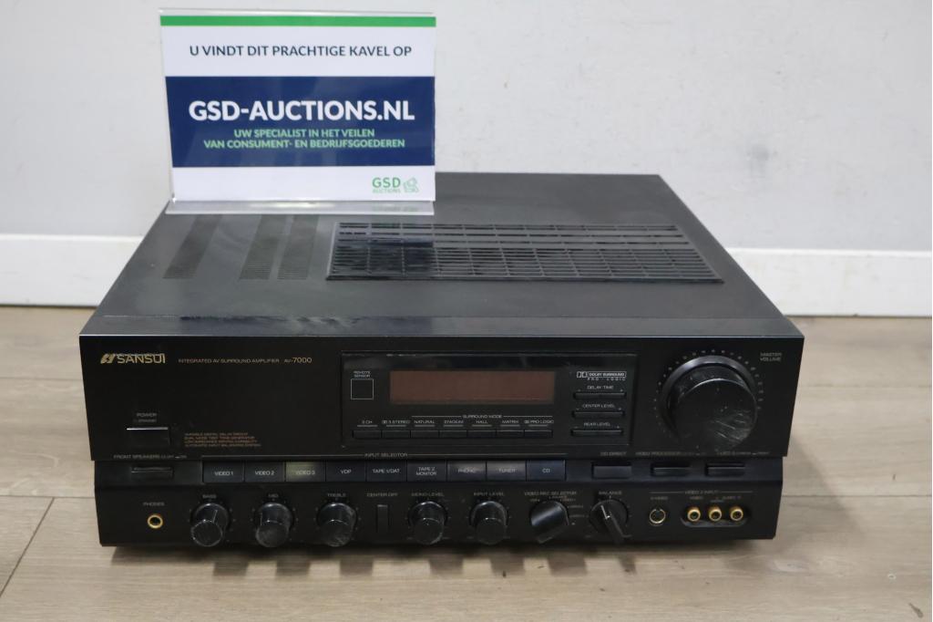 Sansui AV-7000 Integrated AV Surround Amplifier, TV, Hi-fi & Vidéo, Amplificateur à lampes, Niet ingevuld, Niet ingevuld, Niet ingevuld