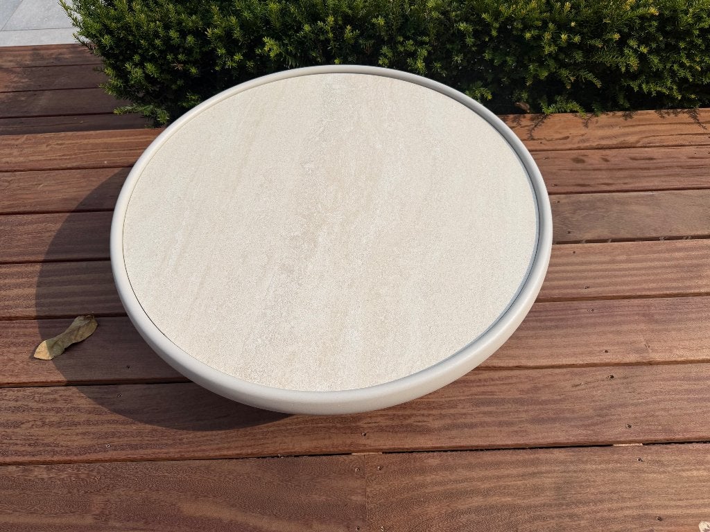 Salontafel terras, Huis en Inrichting, Tafels | Salontafels, Ophalen, Overige materialen, 50 tot 100 cm, Rond