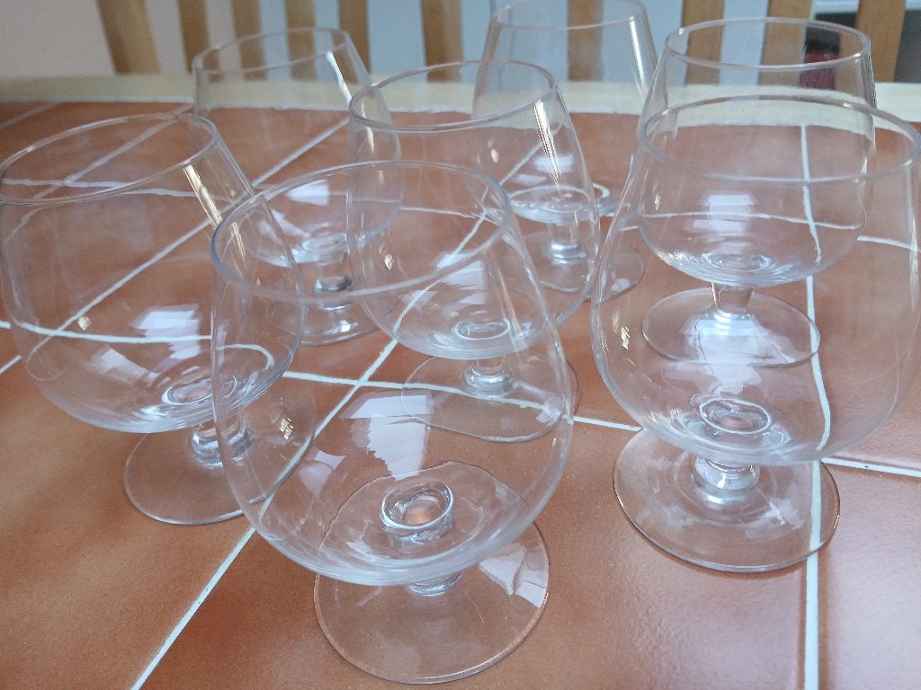 Lot de 7 verres ballon, Enlèvement, Comme neuf, Autres types