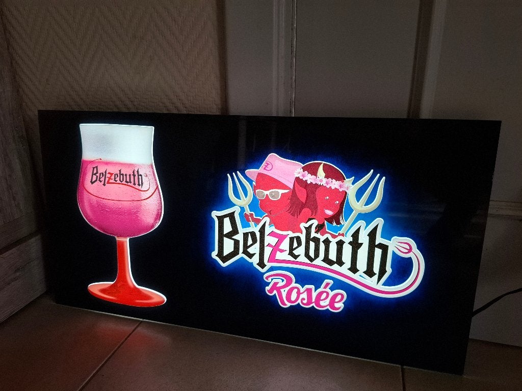 Lichtreclame bière Belzebuth, Ophalen of Verzenden, Nieuw, Lichtbak of (neon) lamp