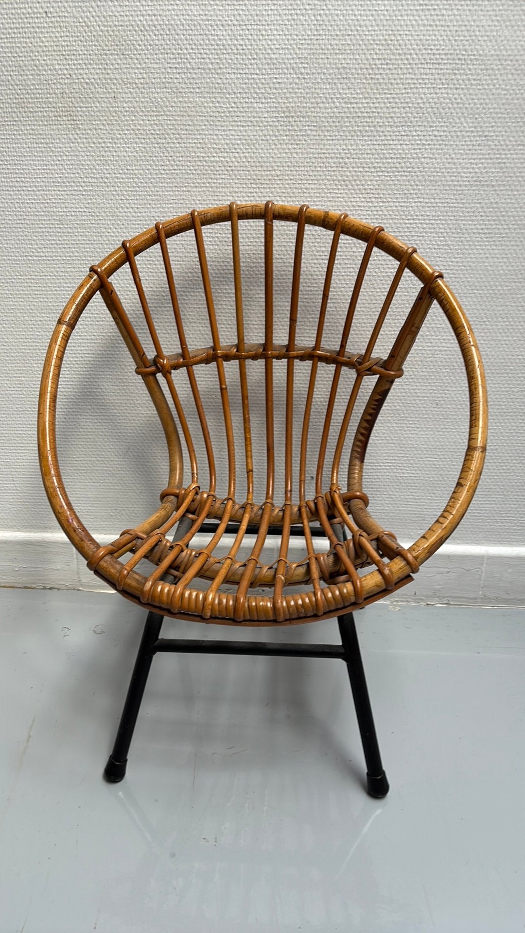 Rotan stoeltje voor kindjes vintage, Ophalen, Gebruikt, Stoel(en)