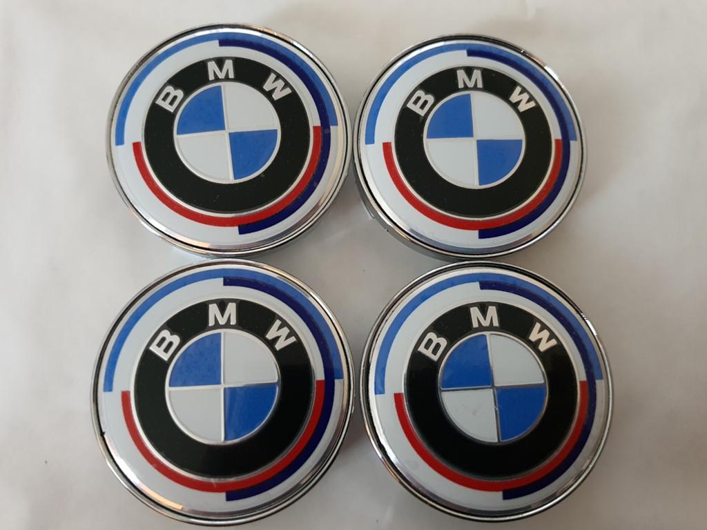 Capuchons de moyeu de roue Bmw édition 50 ans 60 mm/56 mm, Enlèvement ou Envoi, Neuf