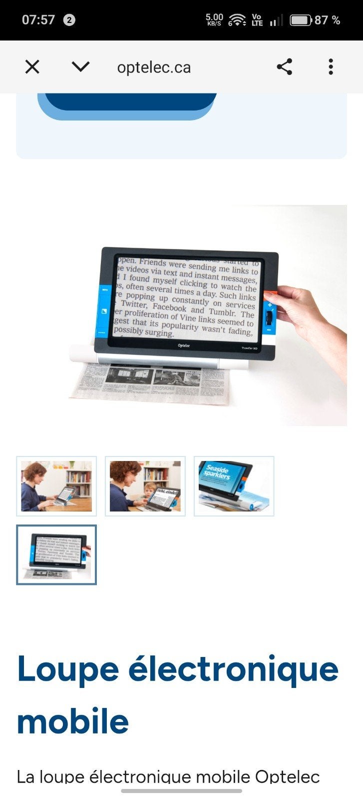 OPTELEC TRAVELLER HD ELEKTRONISCHE VERGROOTGLAS