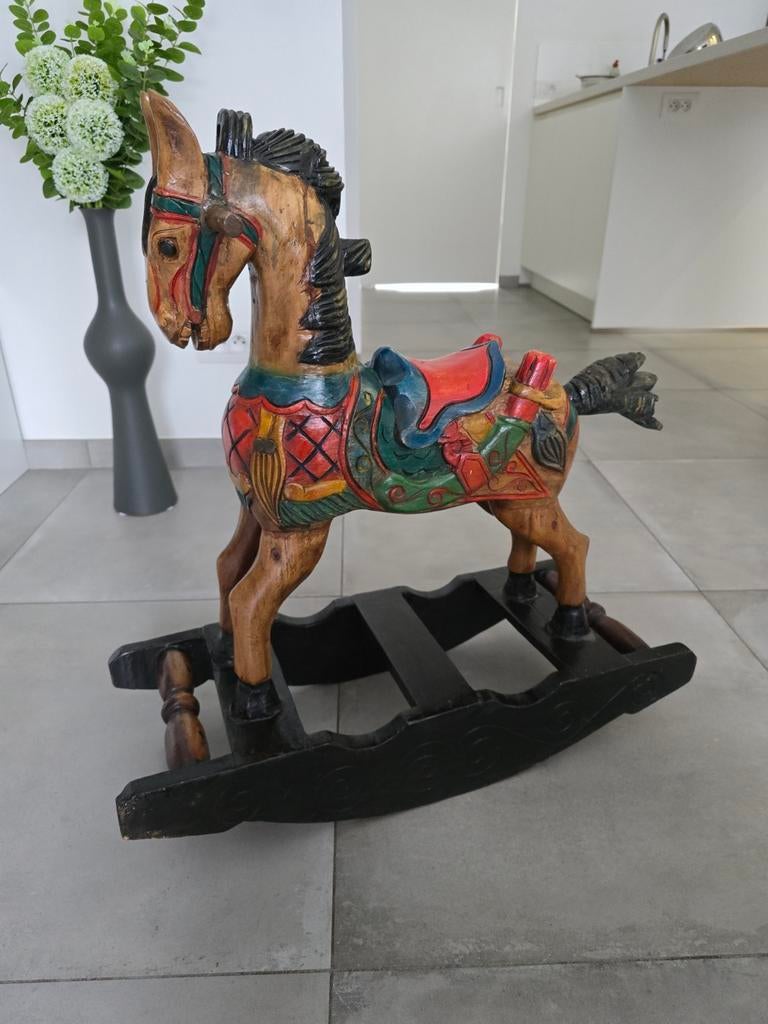 oud houten hobbelpaard, Antiek en Kunst, Ophalen