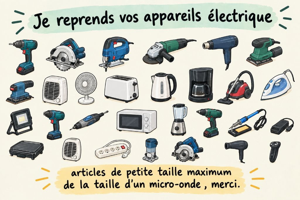 Je reprends vieux appareil électrique et feraille, Ophalen, Gebruikt