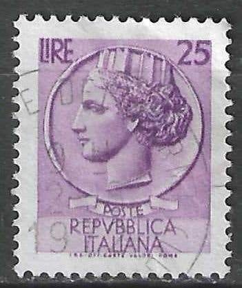 Italie 1968/1972 - Yvert 999 - Munt van Syracuse - 25 l (ST), Verzenden, Gestempeld