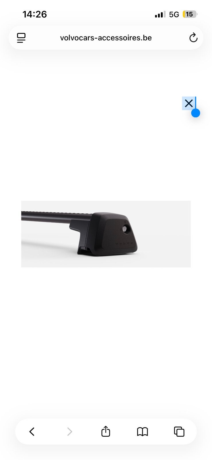 Originele volvo dakdragers / wingbars, Auto diversen, Dakdragers, Ophalen, Zo goed als nieuw