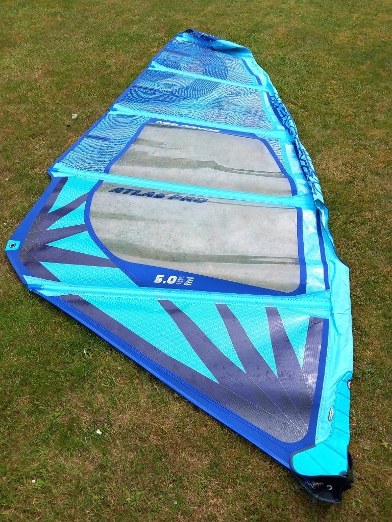 Neil Pryde Atlas Pro 5.0 wavezeil, Watersport en Boten, Windsurfen, Ophalen, Met draagtas, 3.5 tot 5 m², Zo goed als nieuw