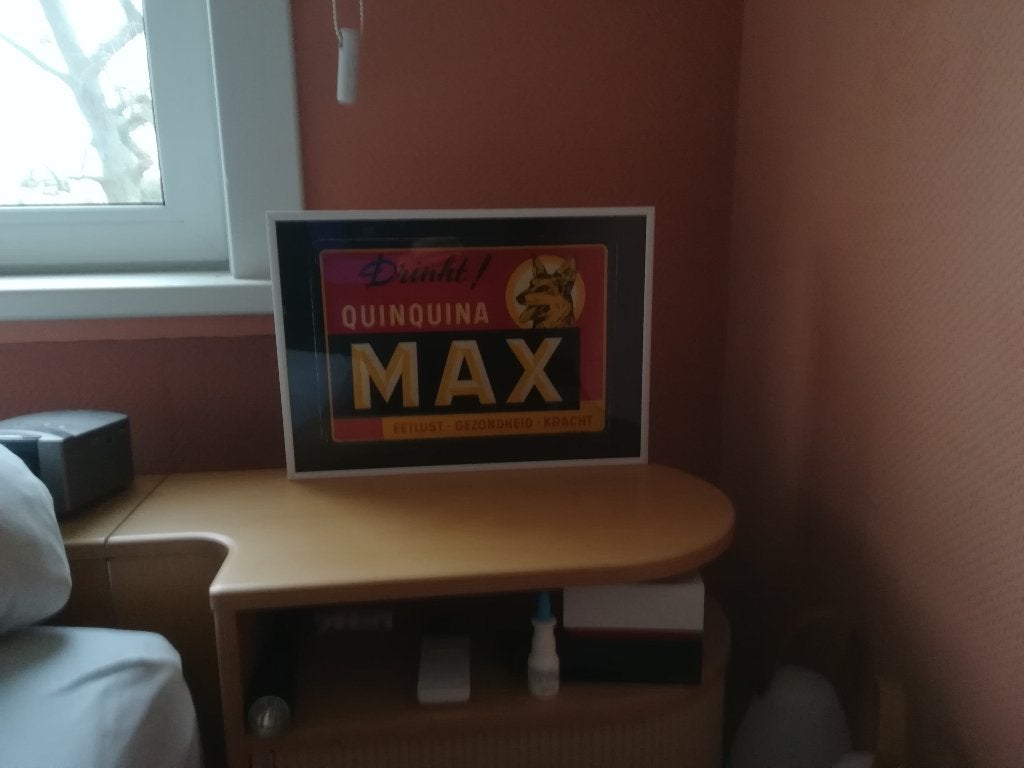 Vintage reclamepaneeel Quinquina - metaal - ingelijst, Ophalen of Verzenden
