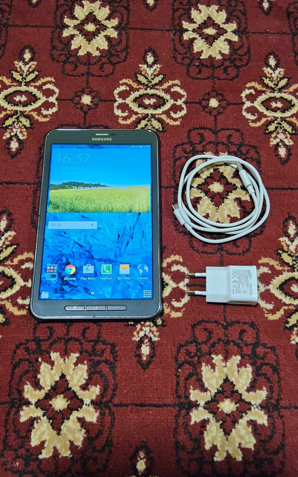 Samsung Galaxy Tab Active, bijna nieuwe met accessoires., Ophalen of Verzenden, 8 inch, Uitbreidbaar geheugen